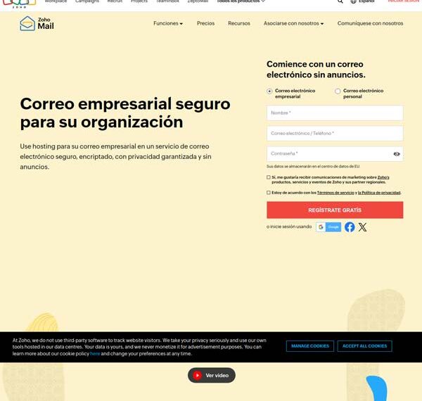 Zoho Mail Corporativo
